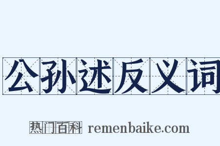 公孙述反义词是什么意思的图片